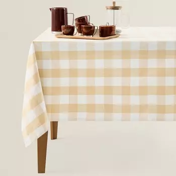 Скатерть Zara Home Check Cotton