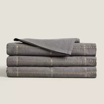 Скатерть Zara Home Christmas Chain Linen, 170 x 250 см, серый