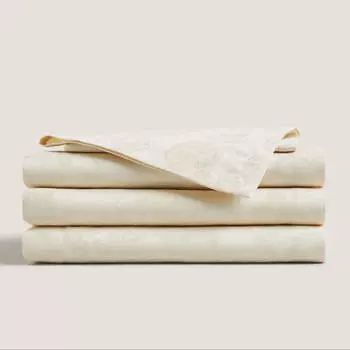 Скатерть Zara Home Floral Jacquard, светло-бежевый