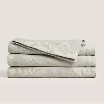 Скатерть Zara Home Sateen Jacquard Cotton, светло-зеленый