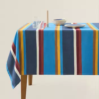 Скатерть Zara Home Striped Cotton, синий