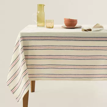 Скатерть Zara Home Striped Linen Cotton