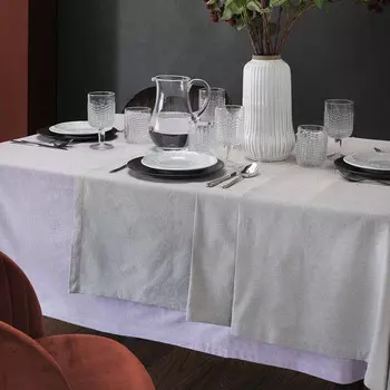 Скатерть жаккардовая "гусиные лапки" 140x180 Amo Lacasa, сиреневый