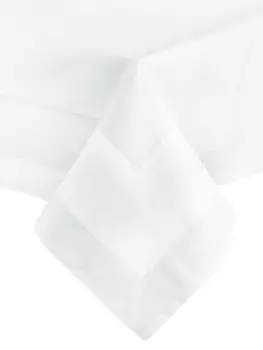 Скатерть Zollner 00000082, 130x1x130 см, белый