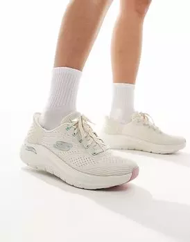 Skechers Arch fit 2.0 - легкие шикарные кроссовки в натуральном цвете