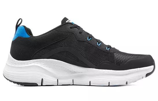 Skechers Arch Fit Lifestyle Shoes Men Low-top Black/blue/lemon