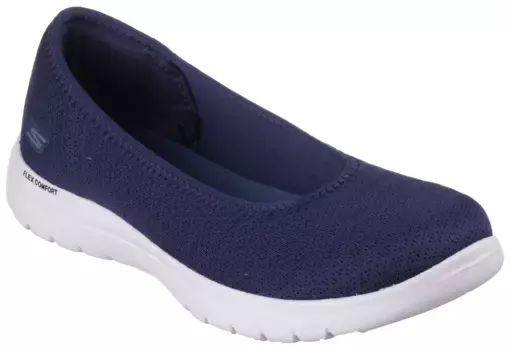 Skechers балетки "ON-THE-GO FLEX-SIENA", тапочки, слипоны, слипоны с удобным эластичным кантом, белый