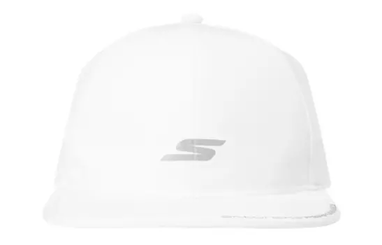 Skechers Бейсболка унисекс из хлопка и полиэстера белого цвета