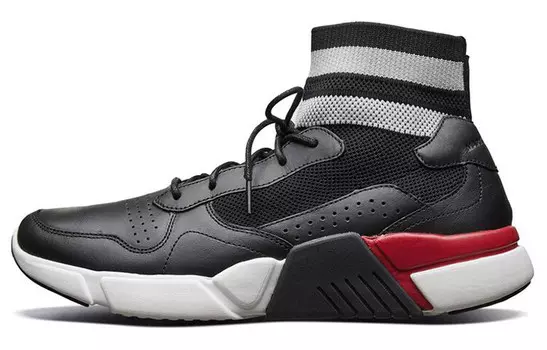 Skechers Block Lifestyle Shoes Men High-top Black/white/gray/red