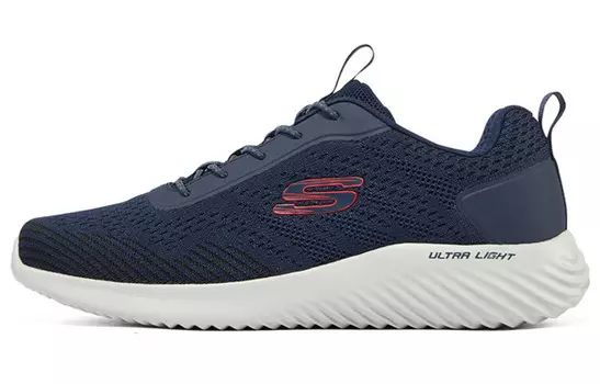 Skechers Bounder Lifestyle Shoes Men Low-top White/Royal Blue/Fern Green