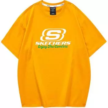 Skechers Цветная футболка унисекс, цвет «кадмий-желтый»