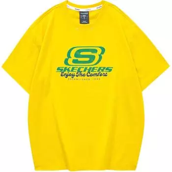 Skechers Цветная футболка унисекс, кукурузно-желтая