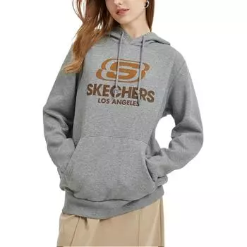Skechers Цветная толстовка унисекс, средний цвет, серый меланж