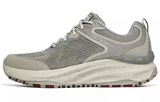 Skechers D"lux Trail Lifestyle Shoes Men Low-top Gray/Red