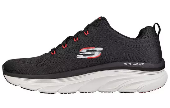 Skechers D"lux Walker Lifestyle Shoes Men Low-top Black/Red