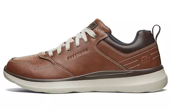 Skechers Delson 2.0 Lifestyle Shoes Men Low-top Brown/white