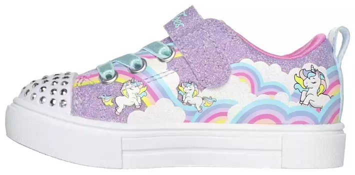Skechers Детские прогулочные туфли "TWINKLE Sparks - JUMPIN CLOUDS", туфли на липучке, кроссовки, мигающие туфли с красивой мигающей функцией Skechers Kids, цвет Lavendel-Multi