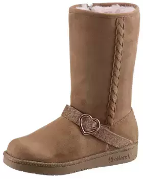 Skechers Детские зимние ботинки на молнии Skechers Kids, коричневый