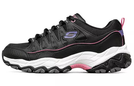Skechers DLITES Lifestyle Shoes Women's Low-top Black/white/pink/purple
