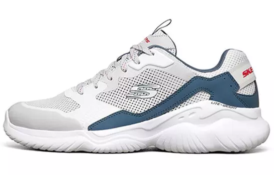Skechers Falcore Lifestyle Shoes Men Low-top Light Grey/navy Blue