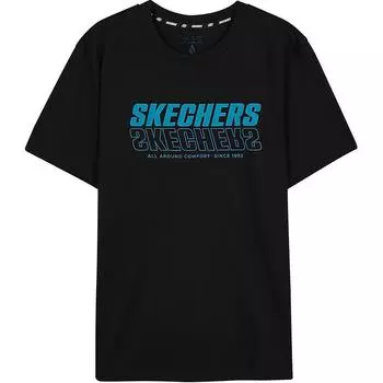 Skechers Футболка серии Sports Alliance унисекс, карбон-черная