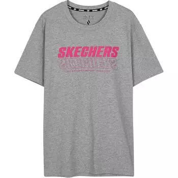 Skechers Футболка серии Sports Alliance унисекс, средний цвет, серый меланж