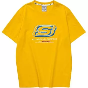 Skechers Футболка унисекс, цвет «кадмий-желтый»