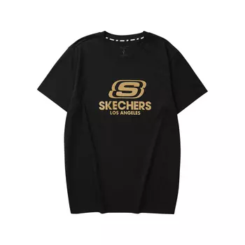 Skechers Футболка унисекс из коллекции Sports Life, цвет «угольно-черный»