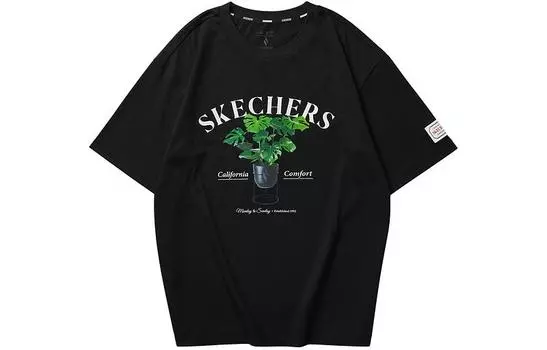 Skechers Футболка унисекс, карбон-черная
