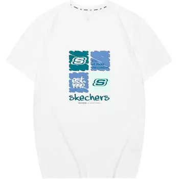 Skechers Футболка унисекс ярко-белая