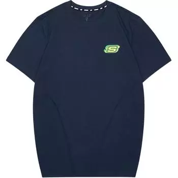 Skechers Футболка унисекс темно-синяя