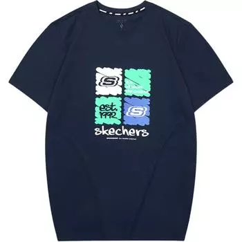 Skechers Футболка унисекс темно-синяя