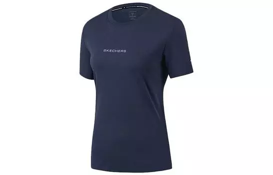Skechers Футболка женская, морские, студенческие, синие