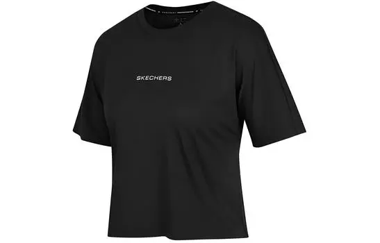 Skechers Футболка женская, обычная, цвет «угольно-черный»