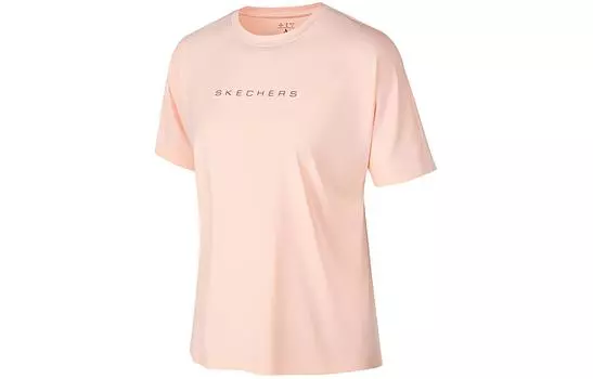 Skechers Футболка женская, обычная, нежно-розовая