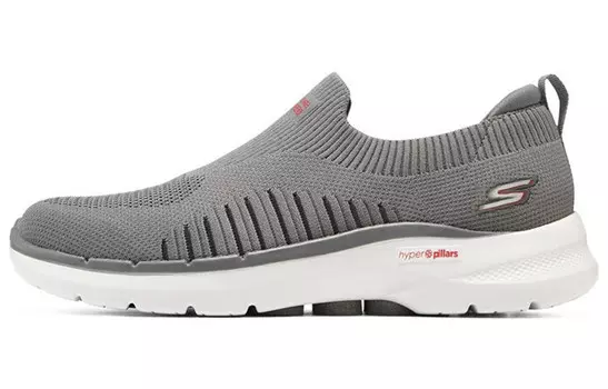 Skechers Go Walk 6 Lifestyle Shoes Men Low-top Gray/Red