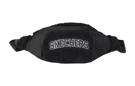Skechers Хлопковая поясная сумка-труба унисекс, карбоновый черный