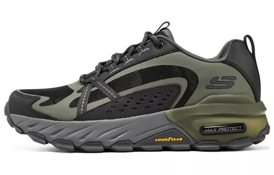 Skechers Max Protect Lifestyle Shoes Men Low-top Chocolate/imitation Gold