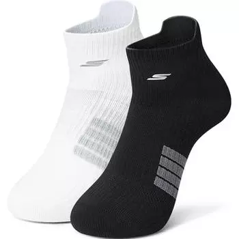 Skechers Носки унисекс, 2 пары, белые/гнедые