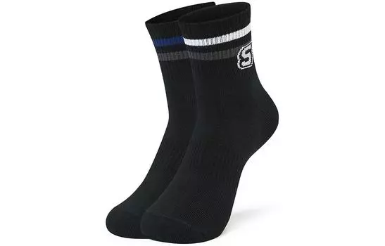 Skechers Носки унисекс, 2 пары, черные