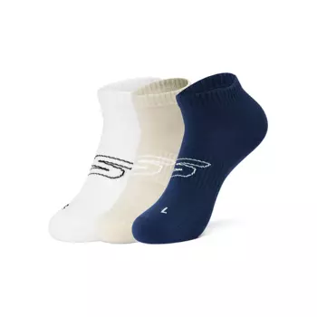 Skechers Носки унисекс, 3 пары, ярко-белые + серебристо-серые + темно-синие