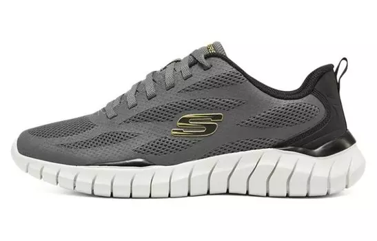 Skechers Overhaul 2.0 Lifestyle Shoes Men Low-top Charcoal Ash/Black/Yellow