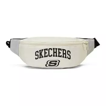Skechers Сумка-слинг из ткани, сумка через плечо, поясная сумка, обычная, унисекс, кремового, бежевого и белого цвета