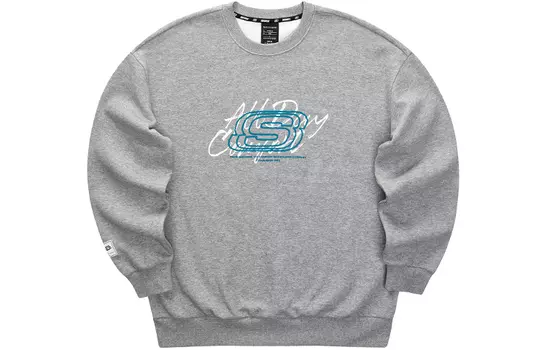 Skechers Свитшот унисекс, средний, серый, меланжевый