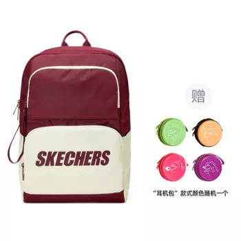 Skechers Тканевый рюкзак, обычный, унисекс, седельный, красный