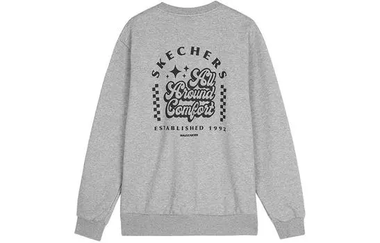 Skechers Толстовка унисекс, средний цвет, серый меланж