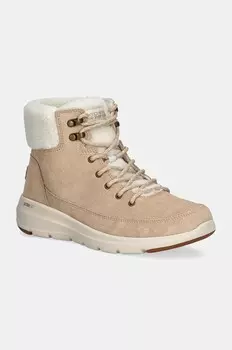Skechers замшевые зимние ботинки, бежевый