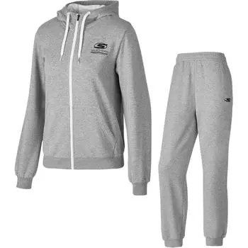 Skechers Женский повседневный костюм серии Basic Sports, средний, серо-меланжевый