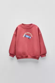 Скейт-толстовка ZARA, розовый