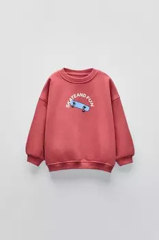 Скейт-толстовка ZARA, розовый